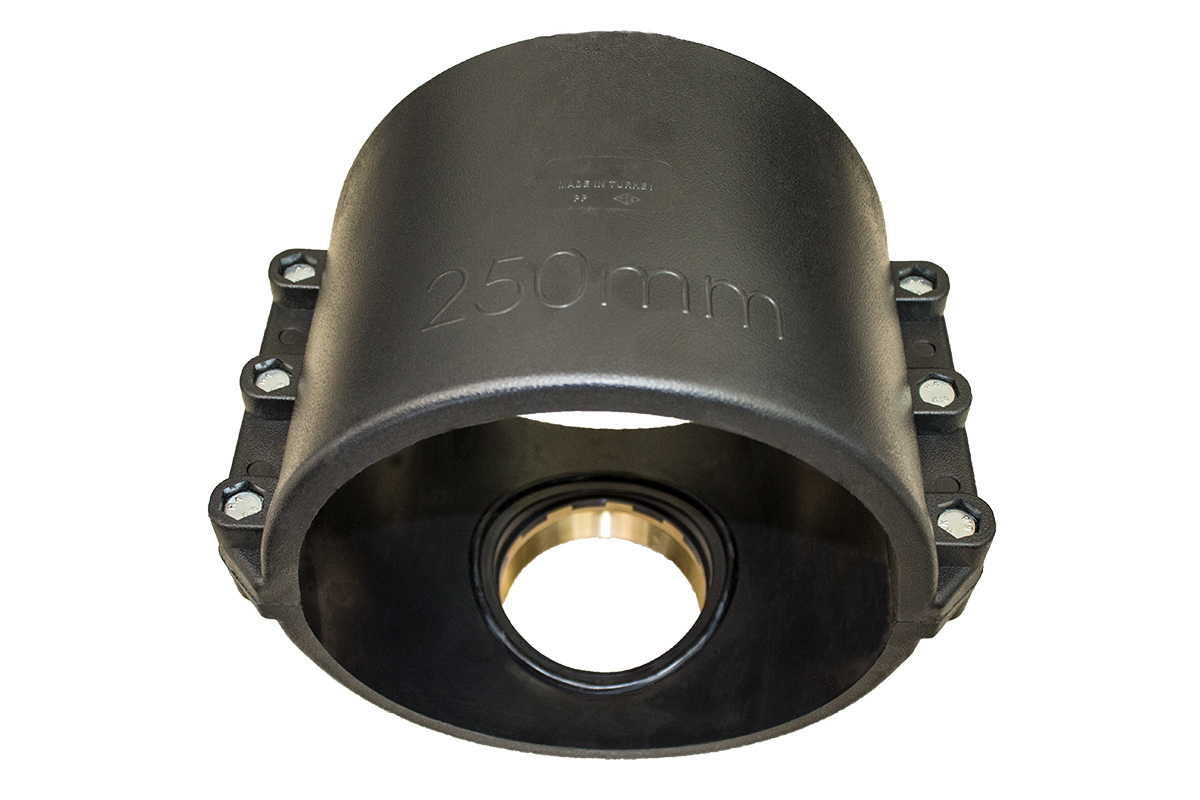 Bolted Clamp Saddle with Brass Outlet & Locked Gasket